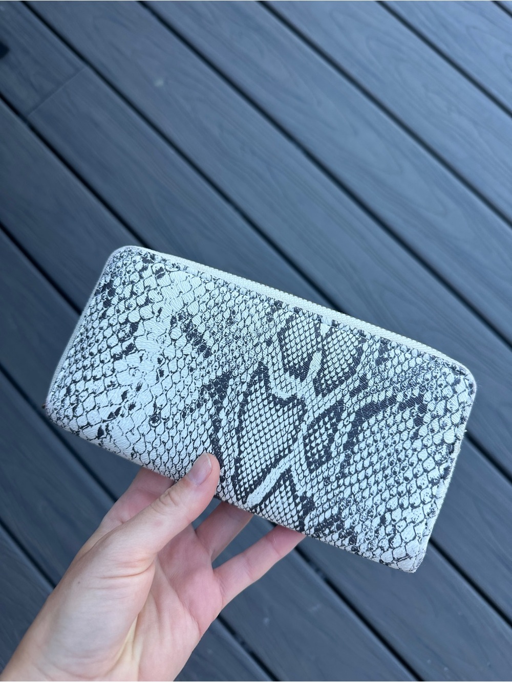 Snake Print Zipper Wallet